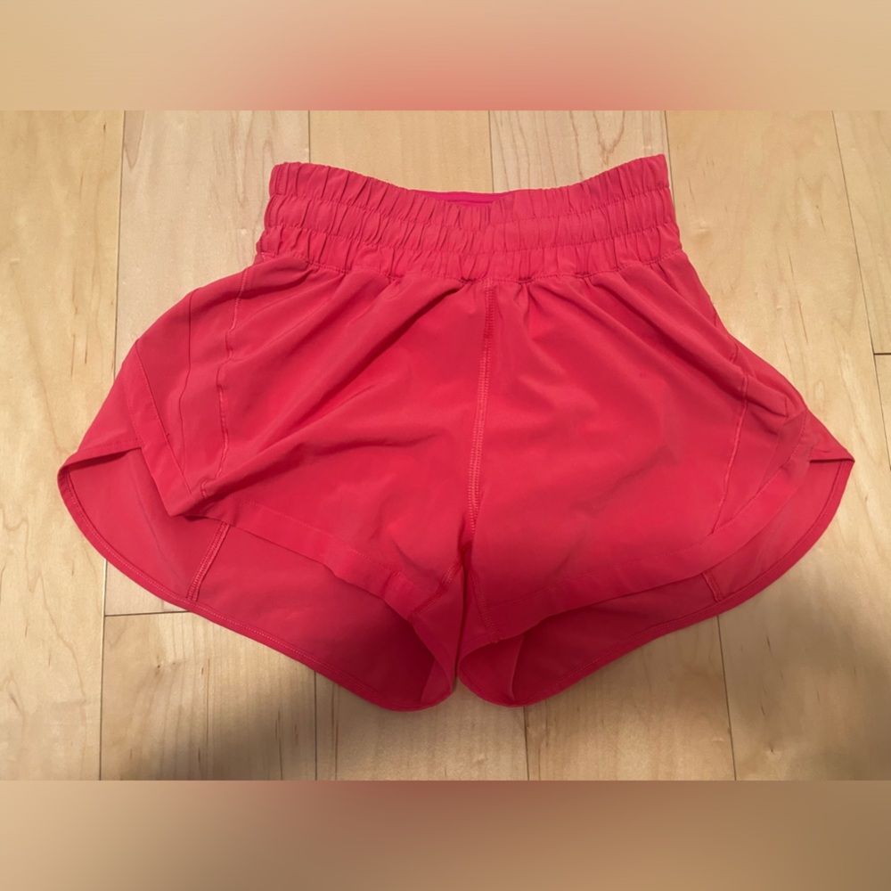 Lululemon Sonic Pink Fast and Free Reflective High-Rise Short 3”